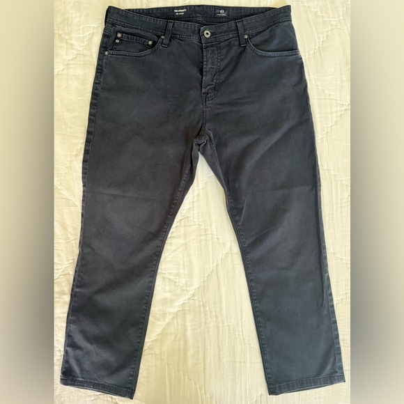 AG Adriano Goldschmied Everett Slim Straight Pants 36x34 Dark Navy - Picture 4 of 10